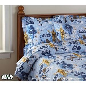 Pottery Barn Star Wars Duvet and 2 Pillow Cover 100% Organic Cotton Full Queen